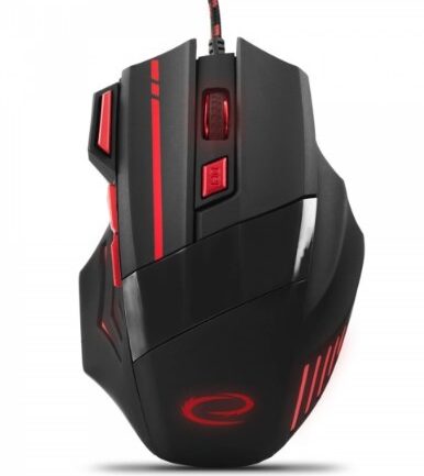 Mysz komputerowa Esperanza Wolf EGM201R (optyczna; 2400 DPI; kolor czarny)-1