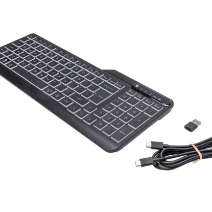 Klawiatura HP 400 Backlit Wired Keyboard przewodowa czarna 7N7C0AA-2