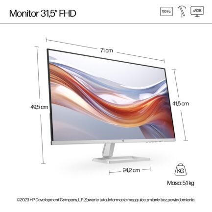 MONITOR HP LED VA 31,5” 532sf (94F50E9) 100Hz-1