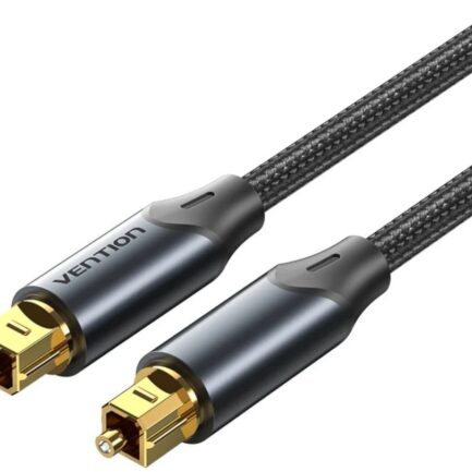 Kabel audio optyczny Vention w oplocie z aluminiowym złączem 5m czarny-1
