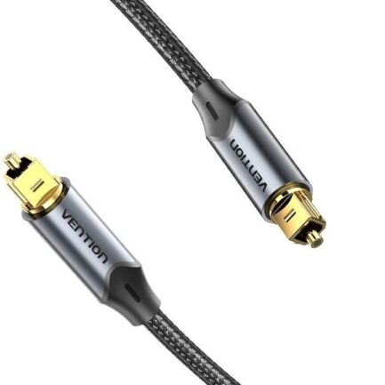 Kabel audio optyczny Vention w oplocie z aluminiowym złączem 5m czarny-2