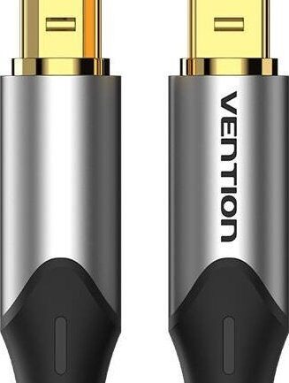 Kabel audio optyczny Vention w oplocie z aluminiowym złączem 5m szary-2