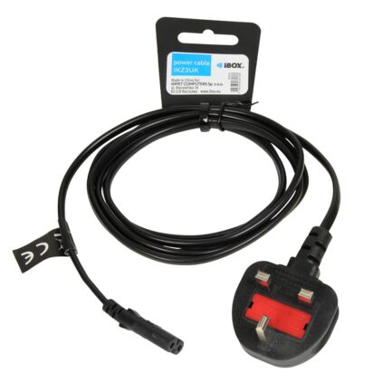 KABEL ZASILAJĄCY IBOX EURO 2-PIN AUDIO-RTV VDE 3X0,75MM MIEDŹ WTYCZKA UK-2