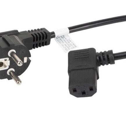 Kabel Lanberg CA-C13C-12CC-0018-BK (C13 / IEC C13 / IEC 320 C13 F - Schuko M; 1,8m; kolor czarny)-1