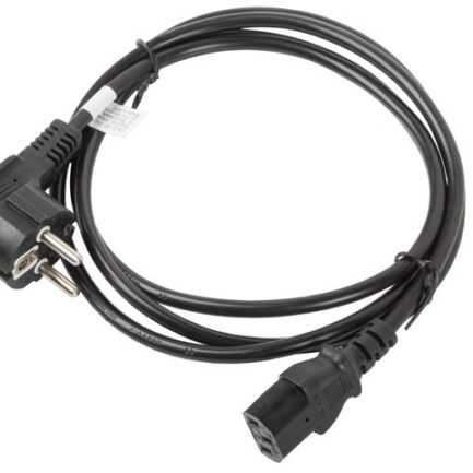 Kabel Lanberg CA-C13C-11CC-0018-BK (C13 / IEC C13 / IEC 320 C13 F - Schuko M; 1,8m; kolor czarny)-2