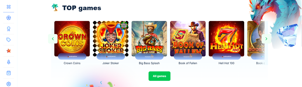 Ice Casino tuż po rejestracji, bonus bez depozytu widoczny jako licznik nad bębnami