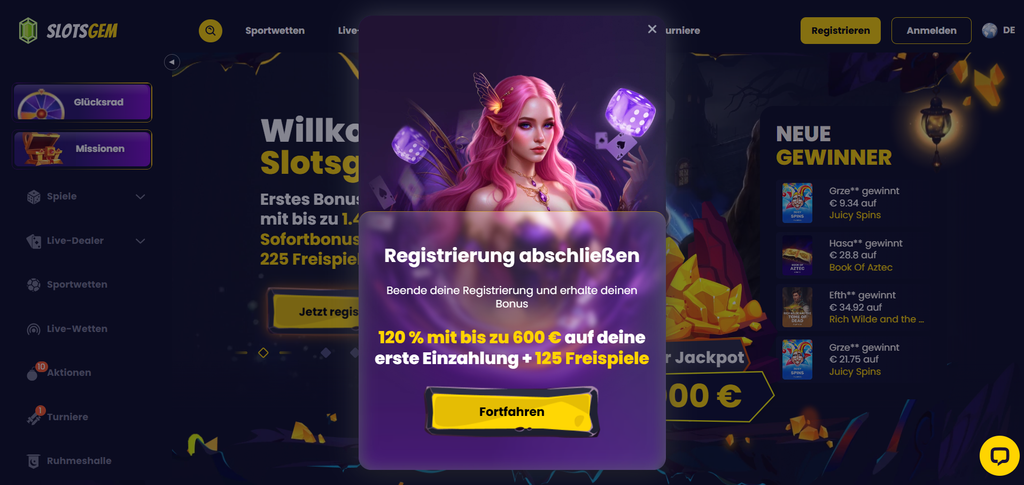 Ekran gry z wilkiem i księżycem w Slotsgem, gdzie czekają darmowe spiny bez depozytu